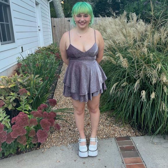 B. Darlin Sweetheart Neck Fit-And-Flare Double Hem Dress - Picture 3 of 3